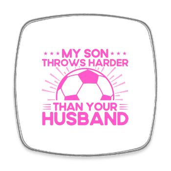 Sohn Sportfan Mutter Geschenk - Viereckiger Kühlschrankmagnet - Weiß - Vorne