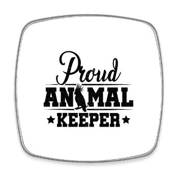 Proud Animal Keeper Animal Lover Zoo Keeper Zoolog - Viereckiger Kühlschrankmagnet - Weiß - Vorne