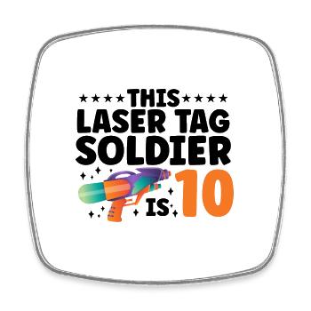 Laser Tag Squad Graphic Lasertag Player Lasertag P - Viereckiger Kühlschrankmagnet - Weiß - Vorne