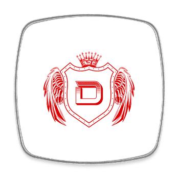 D Letter Coat of arms - Square fridge magnet - white - Front