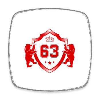 63 Nombre d’armoiries - Magnet carré - blanc - Devant