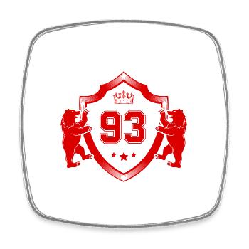 93 Nombre d’armoiries - Magnet carré - blanc - Devant