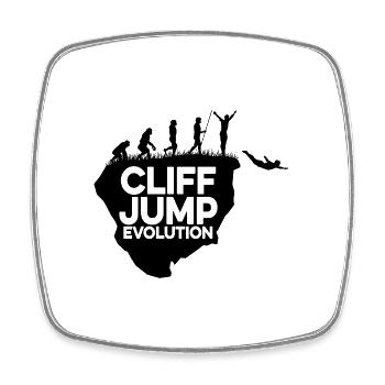 Cliff Jumping Evolution Graphic Cliff Jumper Tombs - Square fridge magnet - white - Front