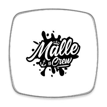 Malle Crew - Viereckiger Kühlschrankmagnet - Weiß - Vorne