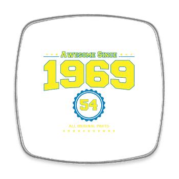Awesome 1969 Shirt für Männer Frauen 54 Jahre alt 54. - Viereckiger Kühlschrankmagnet - Weiß - Vorne