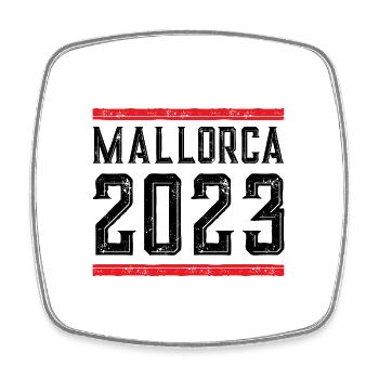 Mallorca 2023 - Viereckiger Kühlschrankmagnet - Weiß - Vorne