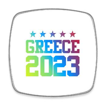 Grèce 2023 - Magnet carré - blanc - Devant