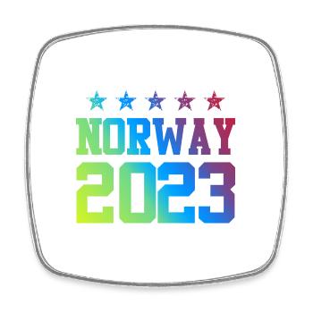 Norway 2023 - Square fridge magnet - white - Front