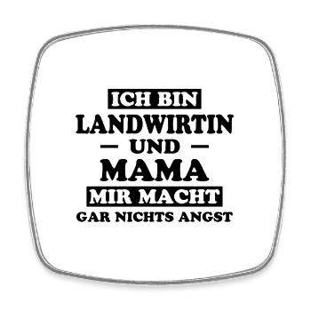 Landwirtin Spruch Job Traktor Landwirtin Geschenk - Viereckiger Kühlschrankmagnet - Weiß - Vorne