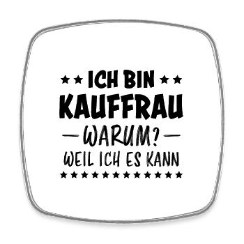 Kauffrau Spruch Verkäuferin Fun Kauffrau Geschenk - Viereckiger Kühlschrankmagnet - Weiß - Vorne