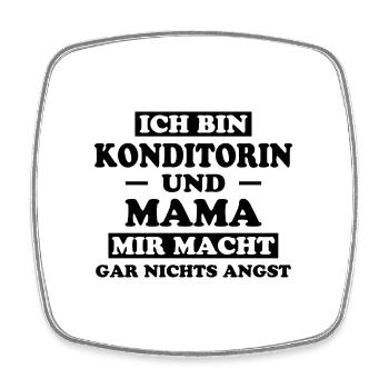 Konditorin Spruch Backen Witz Konditorin Geschenk - Viereckiger Kühlschrankmagnet - Weiß - Vorne