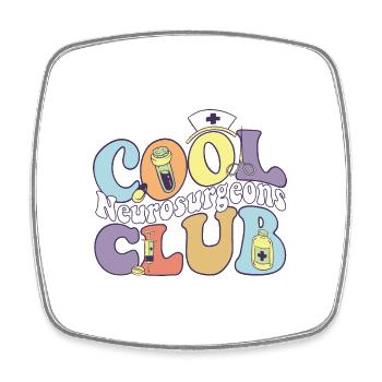 Cool Neurosurgeons Club Neurology Practitioner - Viereckiger Kühlschrankmagnet - Weiß - Vorne