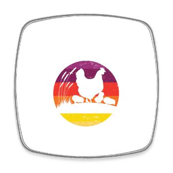 Support Ranch Homestead Farming Raise Chickens - Viereckiger Kühlschrankmagnet - Weiß - Vorne