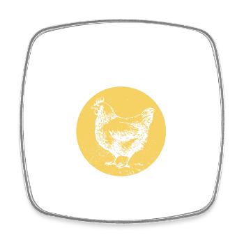 L’élevage de poulets élève des poulets et non des taxes - Magnet carré - blanc - Devant