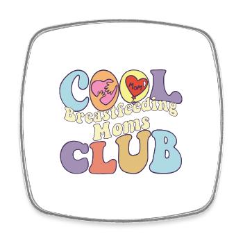 Cool Breastfeeding Moms Club Breast Milk - Viereckiger Kühlschrankmagnet - Weiß - Vorne