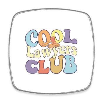 Cool Lawyers Club Attorney Squad Law School - Square fridge magnet - white - Front
