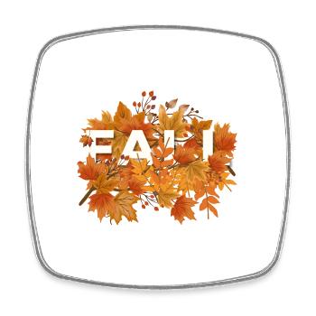 Élégantes feuilles d’automne sur le thème de l’automne - Magnet carré - blanc - Devant