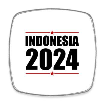 Indonesia 2024 - Square fridge magnet - white - Front