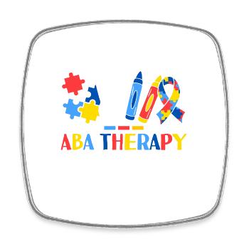 Thérapie ABA Therapy Thérapie d’analyse comportementale appliquée - Magnet carré - blanc - Devant