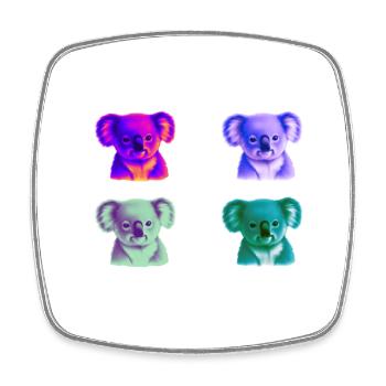 Koala bunt Geschenkidee Koalas Pop Art Pop-Art - Viereckiger Kühlschrankmagnet - Weiß - Vorne