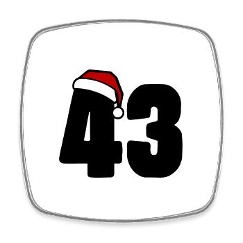 43 Numéro Noël - Magnet carré - blanc - Devant