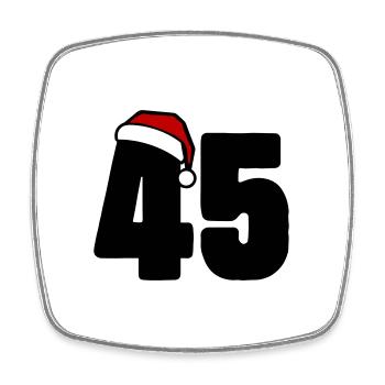 45 Number Christmas - Square fridge magnet - white - Front