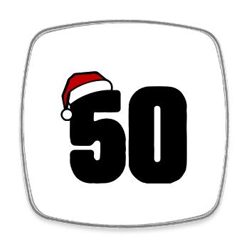 50 Numéro de Noël - Magnet carré - blanc - Devant