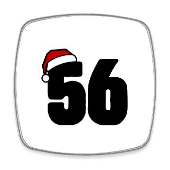 56 Numéro Noël - Magnet carré - blanc - Devant