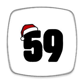 59 Number Christmas - Square fridge magnet - white - Front