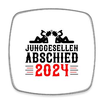 Junggesellen Abschied 2024 - Viereckiger Kühlschrankmagnet - Weiß - Vorne