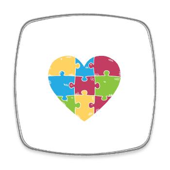 I Love Someone With Autism Awareness Month Puzzle - Viereckiger Kühlschrankmagnet - Weiß - Vorne