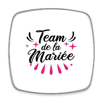 Team EVJF Futur Mariée Bride Demoiselles D'honneur - Magnet carré - blanc - Devant