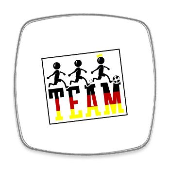 Fussball Team Meister Germany - Viereckiger Kühlschrankmagnet - Weiß - Vorne