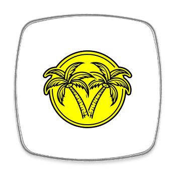 Vacances d’été à Palm Island - Magnet carré - blanc - Devant