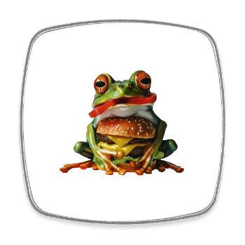 Grenouille - Magnet carré - blanc - Devant