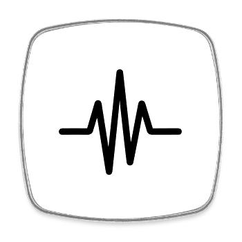 Puls, Herzschlag - Viereckiger Kühlschrankmagnet - Weiß - Vorne