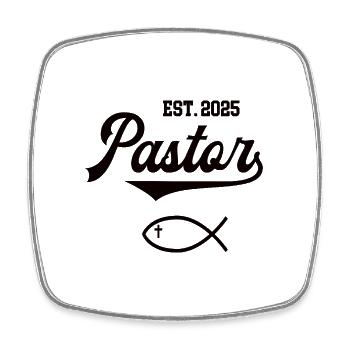 Pastor Pastoren Geistliche Evangelisch Kirche - Viereckiger Kühlschrankmagnet - Weiß - Vorne