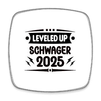 Schwager Brother in Law Junggesellenabschied 2025 - Viereckiger Kühlschrankmagnet - Weiß - Vorne