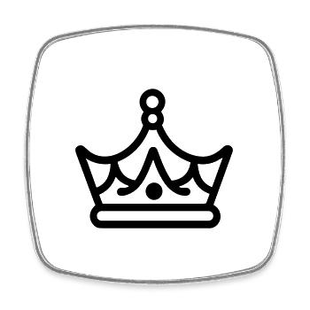 Diadem - Viereckiger Kühlschrankmagnet - Weiß - Vorne
