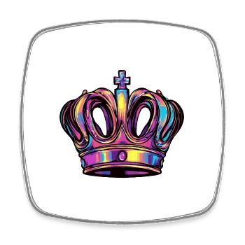 Crown - Square fridge magnet - white - Front