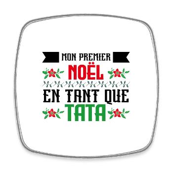 Le premier Noël en tant que tata - Magnet carré - blanc - Devant