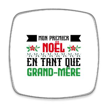 Premier noël en tant que mamie - Magnet carré - blanc - Devant