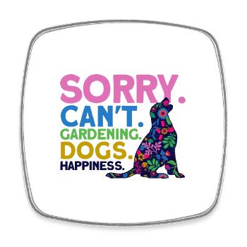 Dog Gardening Hobby Gardener Gift - Square fridge magnet - white - Front