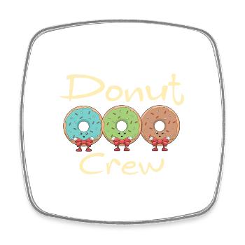 Donut Crew - Square fridge magnet - white - Front
