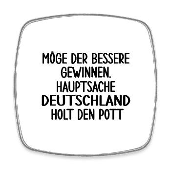 Fußball Fußballdeutschland Fanartikel Deutschland - Viereckiger Kühlschrankmagnet - Weiß - Vorne