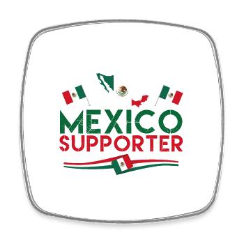 fan de Mexico supporter. Supporter de Mexique. - Magnet carré - blanc - Devant