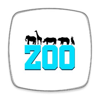 Retro Graphic Animal Keeper Zoo Keeper Animal Love - Viereckiger Kühlschrankmagnet - Weiß - Vorne