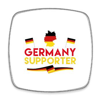 Germany supporter. fan de Allemagne.Die Mannschaft - Magnet carré - blanc - Devant