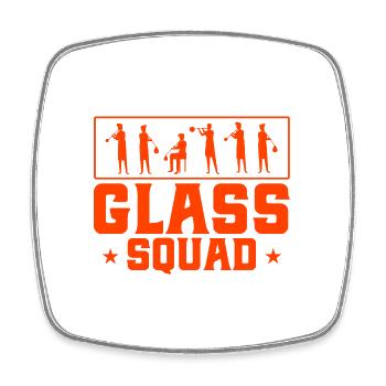 Souffleurs de verre Souffleurs de verre Souffleurs de verre Cadeau - Magnet carré - blanc - Devant
