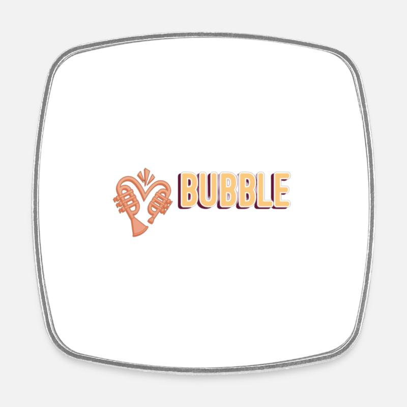 Bubble - Square fridge magnet - white